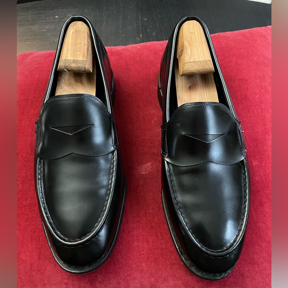 Black Allen Edmonds Penny Loafers 8.5 extra wide